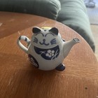 Furoshiki Wrapping Cloth Japanese  Arita Cat Soy Sauce Dispenser   2 Bookmarks