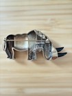 Beautiful High End Sterling   Onyx Rhino Pave Marcasite  unable To Identify Mark