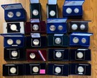 20 Commemorative Silver Dollar Sets  Some Have Clad Half Dollars Too  See Photos