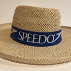Nwt Vintage 90   s Speedo Straw Hat One Size Adult Swimming
