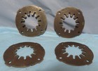 4 Vintage Industrial Machine Age Steel Wafer Plates Steampunk Art Lamp Part 