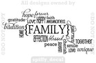 Family Memories Love Home Happy Smile Quote Wall Decal Vinyl Decor Sticker Art