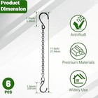 Pack 11 Inch Plant Hanger hanging Chains With S Hooks For Hanging 6 Black