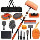 21pcs Car Wash Kit With 60  Heavy-duty Extension Pole  Soft Interior   Exterior