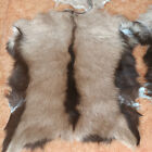 2pcs Real Antelope Goat Skin Pelt Rug Hide Sheepskin Leather Tanned Light Brown