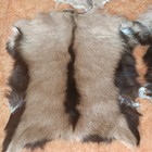 2pcs Real Goat Skin Pelt Rug Hide Sheepskin Leather Tanned Light Brown