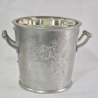 Vintage Everlast 1090 Aluminum Ice Bucket 8  Floral Embossed 4 01lb No Lid Euc