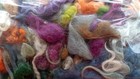 Mixed Dyed Mohair Wool Spinning Felting Fibers 1 Lb Lot