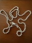 Beautiful Sterling Silver Ball Chain Necklace From Italy 16    Width925 6 6g New