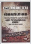 2017 Topps The Walking Dead Season 7 Walkers Relic Walker  r-w3 0fr5