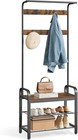 Coat Rack  Hall Tree With Shoe Bench For Entryway  Entryway Bench With Coat Rack
