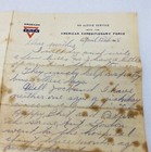 Rare 1918  Ymca Logo Ww 1 Letter Active Service American Expeditionary Force P2