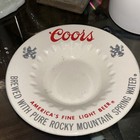 Lot Of 2 Vintage Coors Light Beer Ceramic Advertising Ashtray Brewing Breweriana