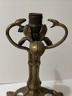 Antique Art Nouveau Lamp 3 Snake Snakes Brass Bronze Art Deco Rare Sculpture