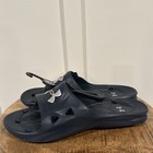Size 17-men   s Under Armour Locker Iii Men s Slide Sandals Navy Blue New
