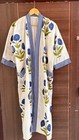 Indian Blue Floral Cotton Robes Long Kimono Sleepwear Night Suit Kimono Robes Us