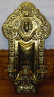 Antique   Vintage Ornate Fancy Sheet Brass Wall Candleholder Sconce - 21 