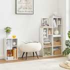 Wood Organizer Bookcase Sets 12 Cube Storage Display Shelf Free Standing 3 Set