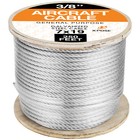 Galvanized Steel Aircraft Cable Wire Rope 7x19 Strand Core 3 8 x 250 Ft