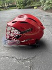Louisville Stx Rival Red Lacrosse Helmet With Stx Throat Guard Nocsae