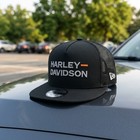 Harley Motorcycle Embroidered Trucker Hat Black Mesh Snapback Cap