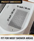 Shower And Bathtub Mat Non Slip  27x15 Inch Bath Mat For Tub  Quick Drain Grey