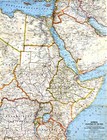1963-10 October Vintage Map Africa Countries Of Nile National Geographic  531 