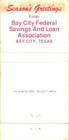 Seasons Greetings Bay City Federal Savings And Loan Ass  Vintage Matchbook Cover