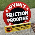 Vintage Wynn   s Friction Proofing Oil Display Rack Sign