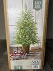 My Texas House 4ft Pre-lit Cypress Pot Artificial Christmas Tree Warm White New