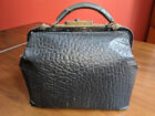 Antique Black Leather Doctor s Medical Bag   Satchel C  1900