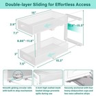 Under Sink Organizer  1 Pack 2 Tier Metal Slide Out Pull Out Cabinet Organize   
