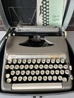 Vintage 1964 Smith Corona Classic Portable Typewriter Sage Green W  Case Works 