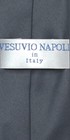 Vesuvio Napoli Boys Clip-on Necktie Solid Charcoal Grey Color Youth Neck Tie