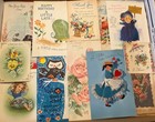 50 Vintage Greeting Card Lot Mid Century Ephemera Junk Journal 1950s   Signed