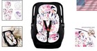 Baby Car Seat Head   Body Support - Pink Floral