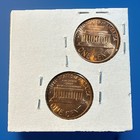 1968-d   S Lincoln Memorial Cents  Two Cherry Red Bu Coins From Obw Rolls   6817