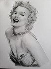 Realism Pencil Portrait Drawing Of Smiling Woman On Paper Unframed