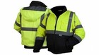 Pyramex Hi-vis Class 3 Insulated Safety Bomber Reflective Jacket Road Work M-5xl