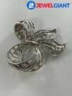 Vintage Estate Coro Brooch Pin Silver-tone Costume Jewelry 2 Inch  fk472