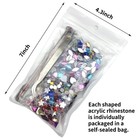 Jpsor 600pcs Ab Flatback Rhinestones Craft Gems Mixed Shapes Set