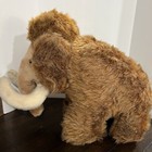 Vintage Animal Fair Plush Brown Wooly Mammoth Stuffed Animal Fuzzy Fur 12  X 15 