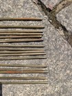 16x Re-claimed Antique Victorian-edwardian Solid Brass Stair Rods 24    X 6mm