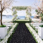 Black Aisle Runner For Wedding Ceremony 2ftx15ft Sequin Aisle Runner Wedding    