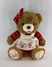 Vintage Snowflake Plush Teddy Bear Christmas Girl 2017 Dan Dee 20    - Euc