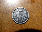 Canada 1870 10 Cents Wide O  925 Silver Queen Victoria Nice Original Coin Df3