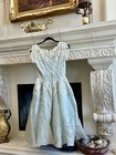 Vintage Antique Lace Dress Mint Green 1940   s Pit To Pit 15    Waist 28   