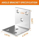 20pcs Stainless Steel Angle Bracket 2in Heavy Duty Corner Brackets For Wood