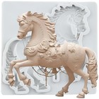Lingzhi Horse Fondant Molds Running Horse Silicone Mold For Cake Style A