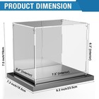 Mini Helmet Display Case Acrylic Clear Football Stand Holder With Mirror Back   